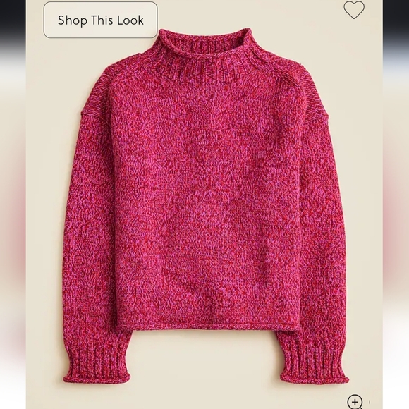 NWT J.Crew Women's Marled 2025 Rollneck™ sweater Sz M Fall Chritsmas - Picture 4 of 4